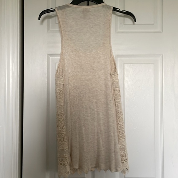Knox Rose Sz S women’s cream boho crocheted tank. 16” wide. 18“ long from pit. - Picture 5 of 6